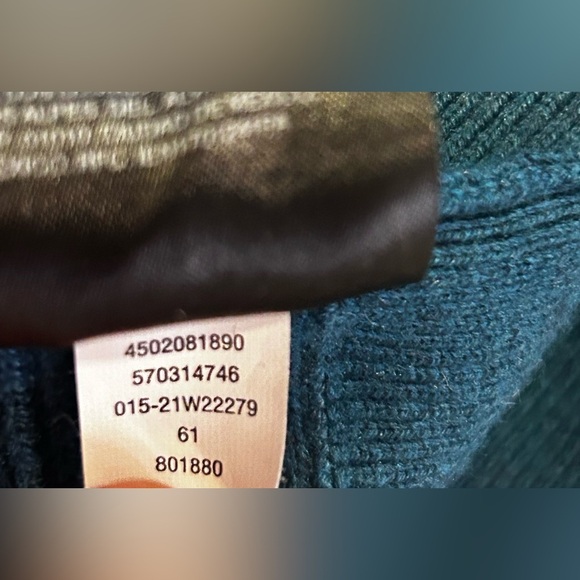 🤩”WHBM” Stylish Teal Blue Long Pullover Sweater w/ Sleeve Button Details Size XS - Picture 8 of 11